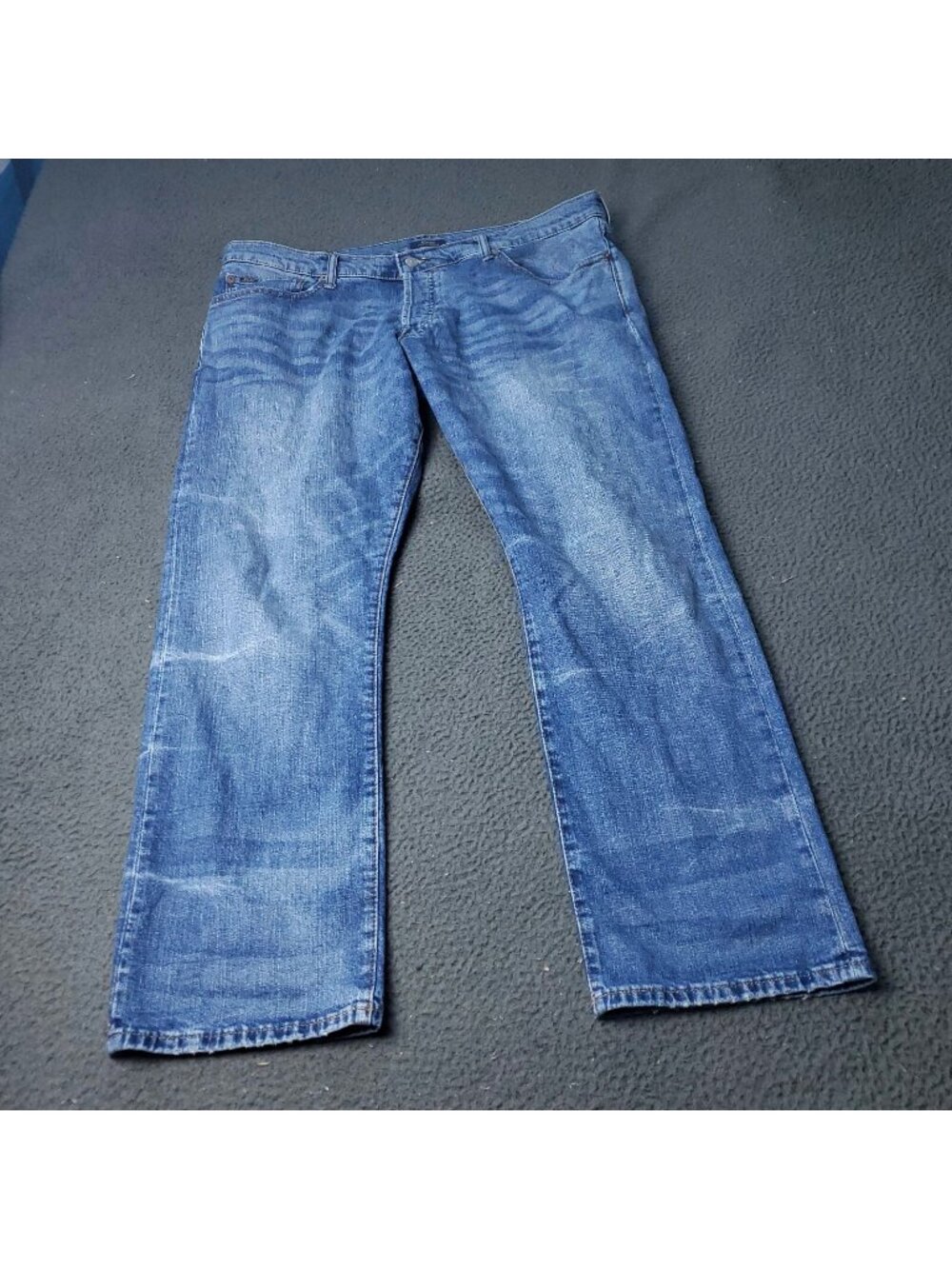 Polo Ralph Lauren Varick Jeans Mens 38x30 Slim Straight Button Fly Blue